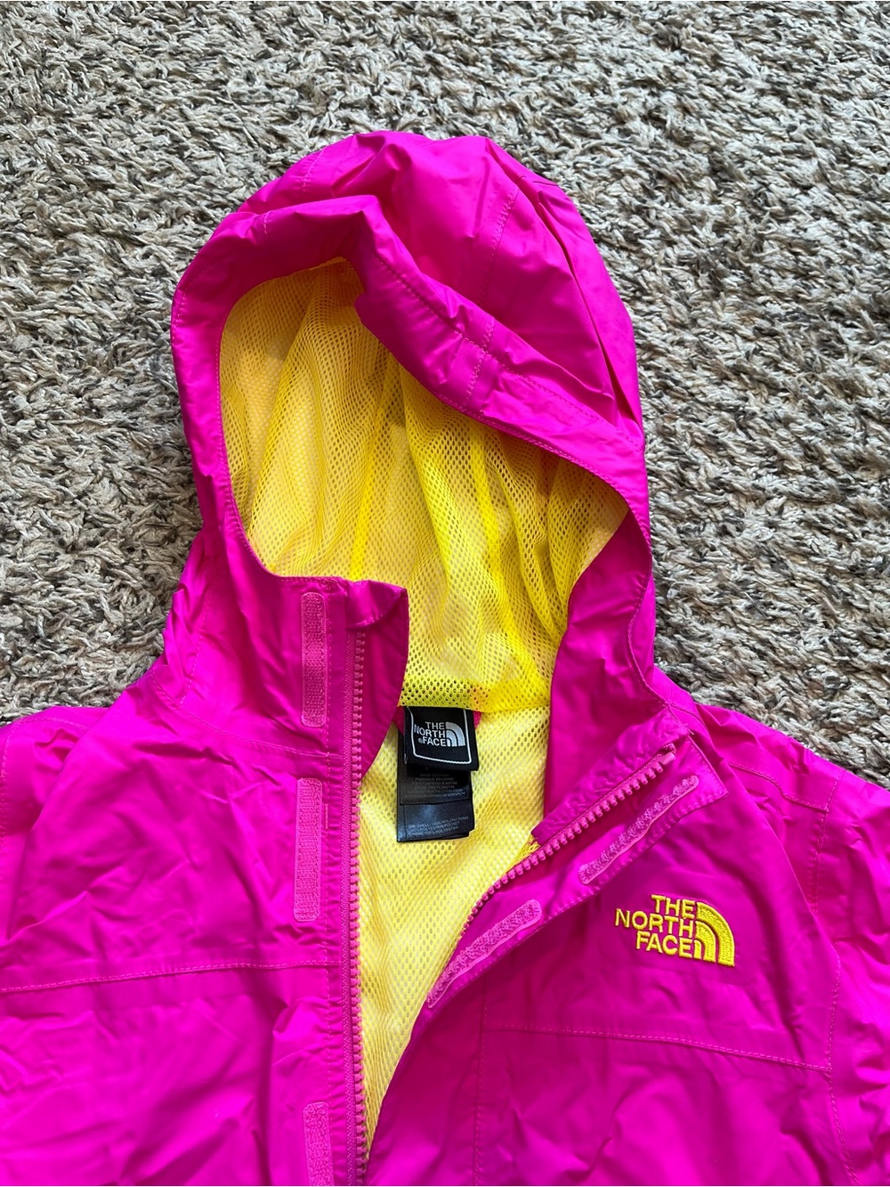 The North Face Kids' Pink Hooded Rain Jacket - Like New